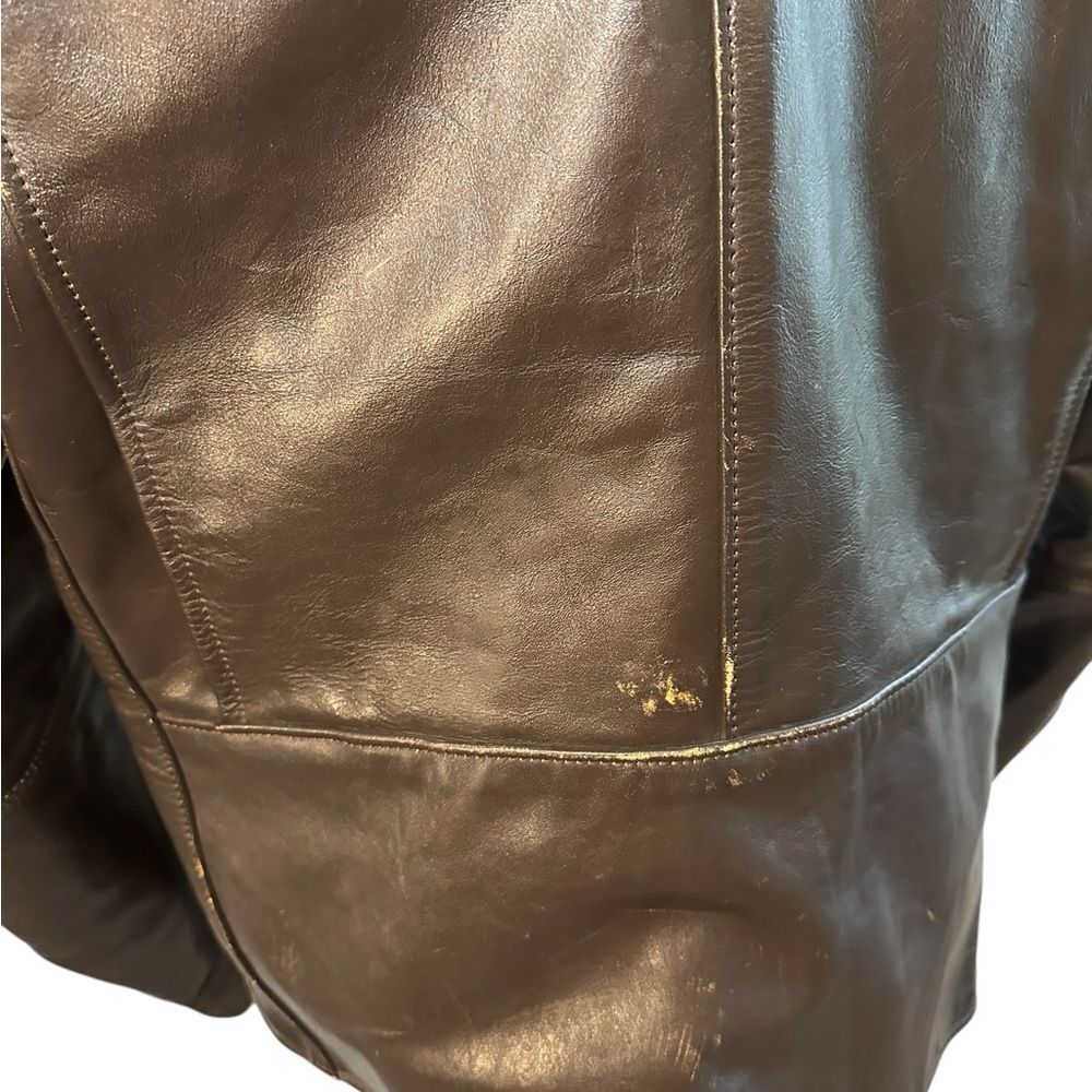 Vanson Leather Motorcycle Jacket Size Large Color Brown - Picture 9 of 16